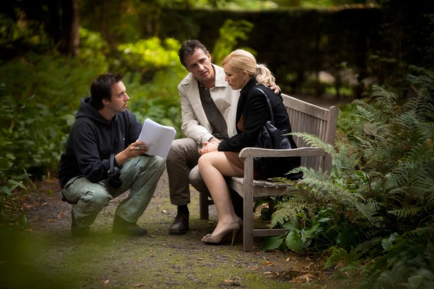 Merlijn directing on set with crew